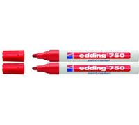Edding - Marqueur peinture 750 - Pointe 2-4 mm - Industrie, Rot, Lot de 2