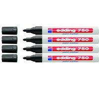 Edding - Marqueur peinture 750 - Pointe 2-4 mm - Industrie, Schwarz, Lot de 4