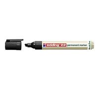Edding marqueur permanent 22 - noir - 1 stylo - pointe biseautée 1-5 mm - stylos indélébiles, à séchage rapide et qui ne bavent pas - rechargeable