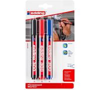 Edding Marqueur Permanent 300 Blister De 3 Assorti 1,5-3 Mm