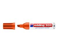 Edding Marqueur Permanent 500 Corps Alu Orange Pointe Biseautée 2-7 Mm
