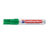 edding Marqueur permanent N° 1 - Vert - Pointe biseautée 1-5 mm - Imperméable - sèche vite