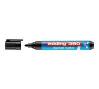 Edding 4-380001 Marqueur pour tableau à feuilles mobiles 380 pointe ronde 1.5 - 3 mm noir