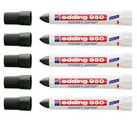 edding Marqueur spécial 950 Industry Painter, 10 mm | (5 marqueurs, noir)