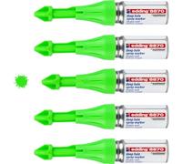 Edding Marqueur spray 8870 pour trous de perçage et zones inaccessibles - 5 Marqueurs à craie vert effaçables jusqu’à 50 mm de profondeur, pour pro & bricolage - Utilisation jusqu’à 250 pulvérisations