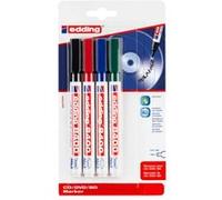 Edding 8400 marqueur indélébile Pointe ogive Noir, Bleu, Vert, Rouge 4 pièce(s)