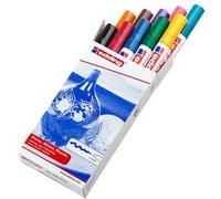 edding 750 Marqueur peinture brillante - multi-couleur - 10 feutres peinture brillante - pointe ronde 2-4mm - pour dessin, coloriage, scrapbooking - étanche, très opaque