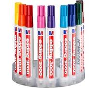 edding Marqueur permanent 3000 – multi-couleur, boîte de 10, pointe ronde 1,5–3 mm
