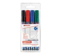 Edding Marqueurs p. tableau blanc 250 noir/rouge/bleu/vert graduation 1,5-3 mm pointe r Quantité:1