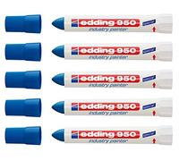 edding Marqueurs spéciaux 950 Industry Painter, 10 mm | (5 marqueurs, bleu)