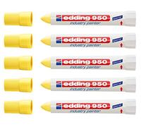 edding Marqueurs spéciaux 950 Industry Painter, 10 mm | (5 marqueurs, jaune)