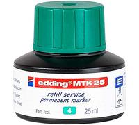 edding Recharge d'encre MTK 25 – système capillaire, compatible marqueurs permanents – Vert 25 ml