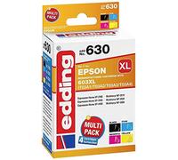 edding Cartouches d'encre Remplace Epson 603XL (T03A6, T03A1-4) Pack couleur EDD-630