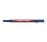 edding 1800 Feutre fin de précision - Noir - 10 stylos - Largeur de trait,35 mm - Pour une écriture et des esquisses précises - Pointe fine gainée métal - adapté aux règles et aux pochoirs