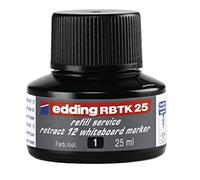 edding Recharge d'encre RBTK 25 – Noir 25 ml avec système capillaire pour marqueur retract 12