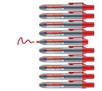 edding retract 12 Marqueur pour tableaux blancs - Red - 10 stylos - Pointe ronde 1,5-3 mm - sans capuchon - pour une utilisation d'une main sur tableau blanc, magnétique, en liège, mémo et chevalet