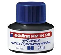 edding RMTK 25 recharge d'encre - bleu - 25 ml - avec système capillaire, idéal pour recharger proprement et sans complication le marqueur permanent edding retract 11