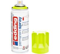 edding 5200 permanent spray - neon yellow matt - 200 ml - acrylic paint for painting and decorating glass, metal, wood, ceramic, plastic, canvas - aerosol spray, acrylic spray, paint spray