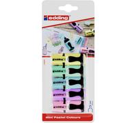 edding Surligneur 7 Mini - 5 tons pastel (jaune/orange/rose/bleu/vert) - pointe biseautée 1-3 mm