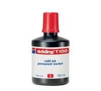 EDDING T100002 - Encre de recharge, marqueur indélébile, T 100, rouge