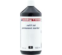 Edding Recharge d'encre T1000 – encre permanente noire 1000 ml – système goutte-à-goutte