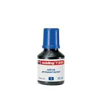 Edding T 25 Recharge d'encre pour marqueur permanent - bleu - 30 ml - avec système de distribution par gouttes, pour une recharge rapide de presque tous les marqueurs permanents