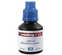 edding T 25 recharge encre marqueur permanent - bleu clair - 30 ml - avec système de distribution goutte à goutte, pour recharger rapidement presque tous les marqueurs permanents edding.