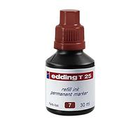 edding Recharge encre marqueur permanent T 25 – marron 30 ml, distribution goutte à goutte