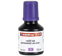 edding T 25 recharge encre marqueur permanent - violet - 30 ml - avec système de distribution goutte à goutte, pour recharger rapidement presque tous les marqueurs permanents edding.