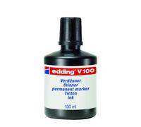 edding V 100 Thinner Marqueur permanent recharge d'encre - transparent - 100 ml - pour éclaircir la couleur et enlever l'encre sèche du marqueur permanent