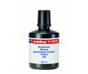 edding V 100 Thinner Marqueur permanent recharge d'encre - transparent - 1000 ml - pour éclaircir la couleur et enlever l'encre sèche du marqueur permanent