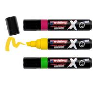 Edding X Multi marker - Coffret Candy Colour - 3 marqueurs acryliques | pointe biseautée de 2 à 10 mm - shirts, des baskets, des coques de téléphone et bien plus encore