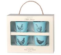 Eddington Vintage Lot de 4 coquetiers en Forme de Poule Bleu