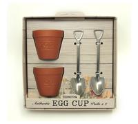 Eddingtons Fleur Pot Ensemble 2 Coquetiers Et Cuillères - Pâques Œuf Seau /