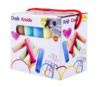 Eddy Toys Craies de Trottoir Enfants - Set de 15 Craies Pastel XL - Craie Géante Facile à Nettoyer - Jouet Créatif pour Dessin et Jeux d’Extérieur