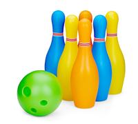 Eddy Toys Ensemble de Quilles Jouet Ensemble de Jeu Kegelspiel 8 Pièces