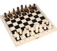 Eddy Toys Jeu d'échecs En Bois - Échiquier Pliable Et Damier - Jeu 2 en 1 - 65 Pièces - Pour Enfants Et Adultes - Avec Pièces