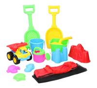 Eddy Toys Jouet de Plage pour Enfant 13 pièces avec Sac - Jouet de Sable pour Enfants - Seau Pelle Camion - Moules de Sable - Jeu de Plage - Jouet d'eau d'été - Kit de Jeu avec Sac