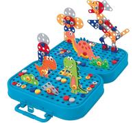 Eddy Toys Jouets de construction Design & Drill avec perceuse - 289 pièces mosaïque enfants puzzle Montessori