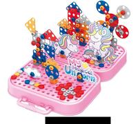 Eddy Toys Jouets de construction Design & Drill avec perceuse Enfants - Jeu d'assemblage dès 3 ans