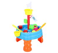 Eddy Toys Table de Sable et d'Eau avec Seau, Râteau, Pelle, Arrosoir, 5 Moules Ø