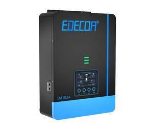 EDECOA 3800w Onduleur Hybride 24v 4000VA MPPT 110A 55-450Vdc, Due Prese CA de 3800w et Une Presa d'émergence 1200w, Batterie de Secours, priorité de réseau, régulateur de Solaire (Compatible WiFi)