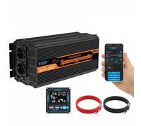 EDECOA Convertisseur 12V 220V/230V Pur Sinus 2000w - Mode ECO, avec App, télécommande, 2X USB - Compatible avec Batteries (Lithium, Agm, Gel, FLD) - pour Camping-Car, Voiture, Maison, Solar- Onduleur