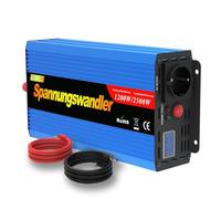 EDECOA Convertisseur 12v 220v convertisseur de Tension 1200w transformateur 220v 12v Onde sinusoïdale modifiée 1200w avec écran LCD et câbles