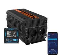 EDECOA convertisseur 12v 220v Pur Sinus 2000w 2X USB télécommande Pro onduleur sélectionner Le Type de Batterie FLD AGM Gel LiFePo4 Mode ECO