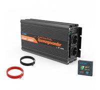 EDECOA Convertisseur 1500w Pur Sinus 12V 220V - Compatible avec Batteries Lithium/AGM/Gel - Efficacité de 90% - Télécommande & USB - Protection 6-en-1 pour Camping - Puissance de Crête de 3000W