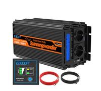 EDECOA Convertisseur 24v 220v 1500w Pur Sinus télécommande et 2X USB Transformateur 1500w et pic momentané 3000w Ondeleur Camion Onde sinusoïdale Pure (3ème génération)
