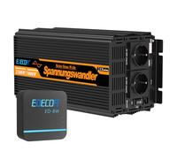 EDECOA Convertisseur de courant alternatif 2500 W/5000 W de 12 V à 230 V - Onde sinusoïdale pure avec module WiFi, support des fonctions APP avec 1 port USB et 1 port PD