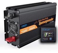 EDECOA Convertisseur Pur Sinus 12v 220v onduleur 2500w avec télécommande 2X USB Onduleur Onde sinusoïdale Pure convertisseur 12v 230v (2500w12v)