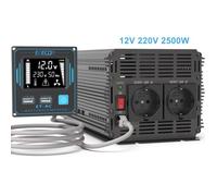 EDECOA DPP25 Pro Convertisseur Pur Sinus 12v 220v 2500w avec Nouvelle Télécommande LCD